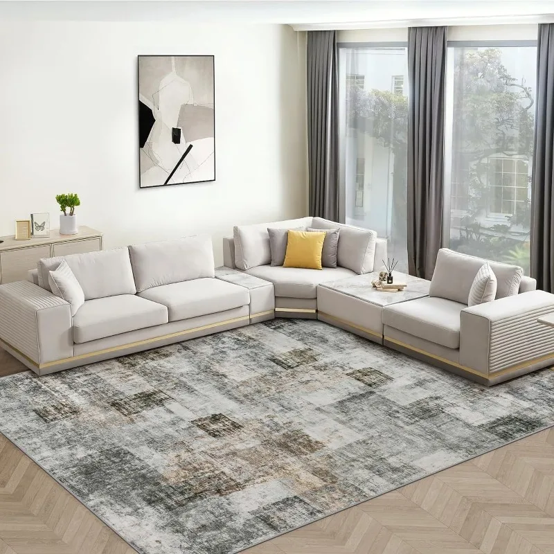 

Area Rug Living Room Rugs Soft Modern Abstract Fluffy Rug with Non-Slip Backing, Washable Indoor Plush Throw Rug Large Accent