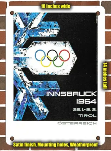 METAL SIGN - 1964 Innsbruck Tyrol Austria - 10x14 Inches