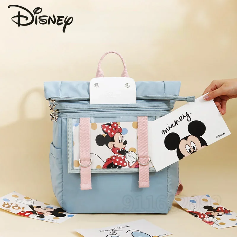 Disney Mickey\'s New Diaper Bag Backpack Luxury Brand Baby Bag Original Cartoon Fashion Baby Diaper Bag Large -capacity Backpack