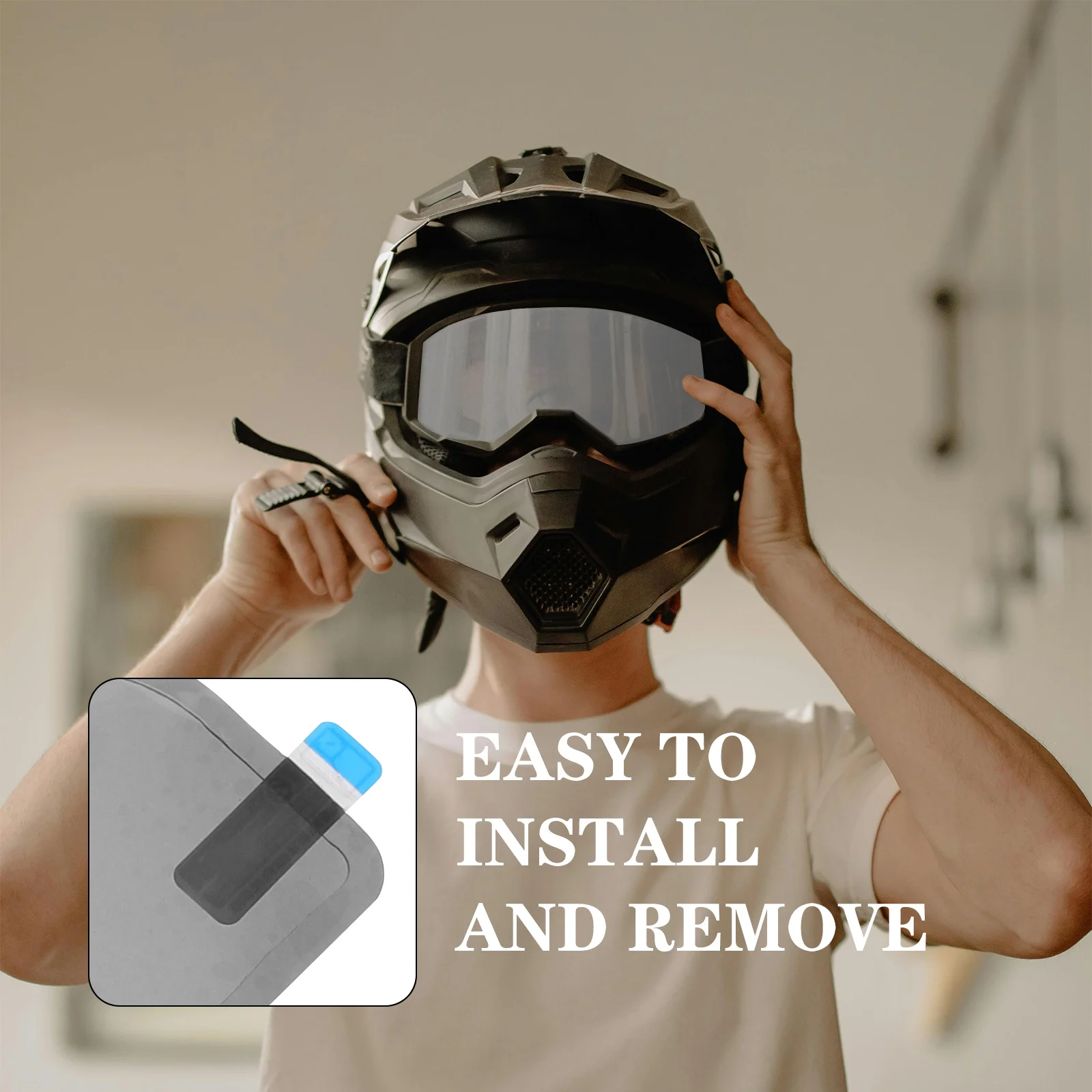 

5pcs 5 PCS Shield Film for Motorcycle Anti-fog Protective Dark Grey Motorbike