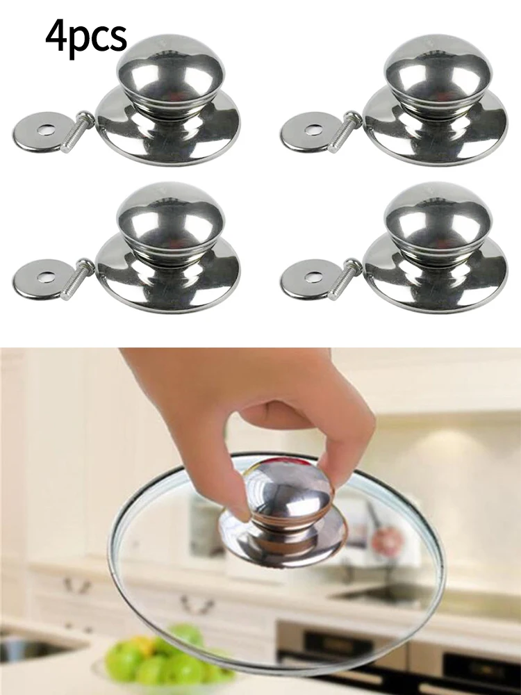 4PCS Replacement Pot Pan Lid Universal Hand Grip Knob Handle Cover Pot Handle Kitchen Utensils Cookware Holding Handles Pan Part