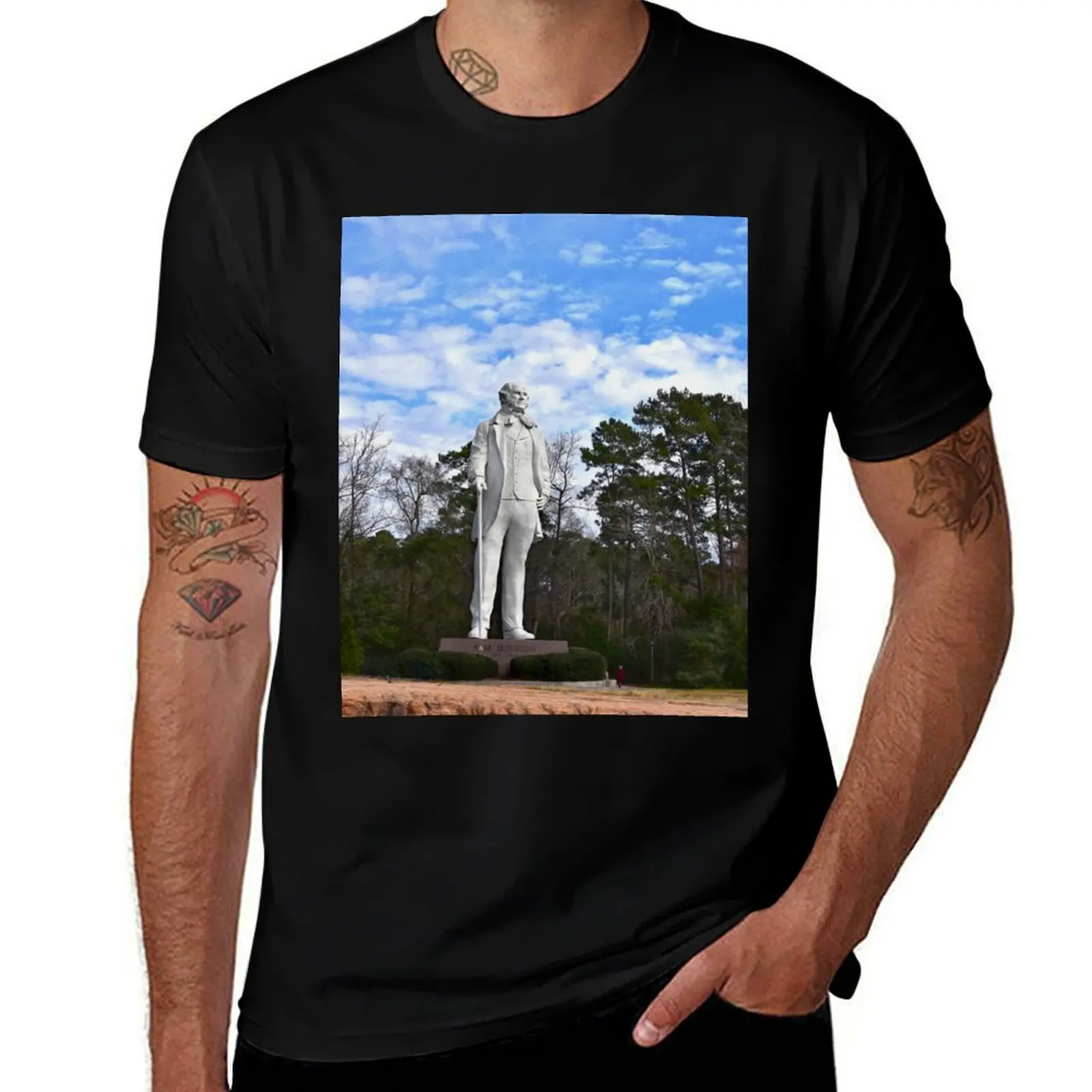 

Sam Houston Statue, Huntsville, Texas T-Shirt black cotton t-shirt plain for man package funny t shirts cotton T-Shirt