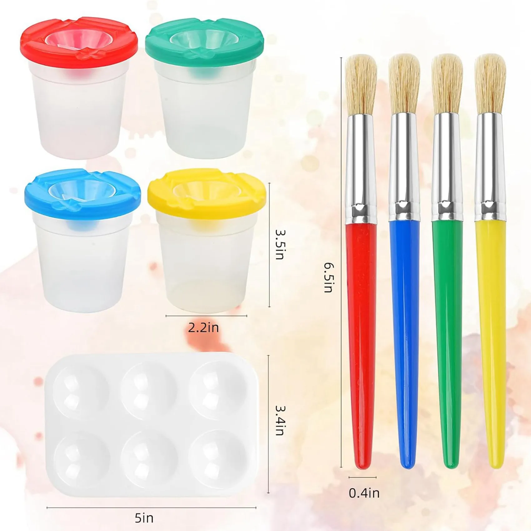 

ABRW-Kids Paint Brushes, 68Pcs Childrens Paint Brushes Set, Colorful Paint Brushes For Children Toddlers Beginners, Face