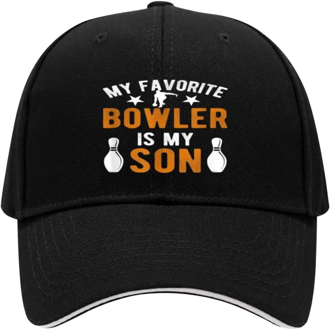 Father and Son Bowling Buddies for Life Striking Baseball Cap Adjustable Golf Dad Hat for Men Women Sun Hat