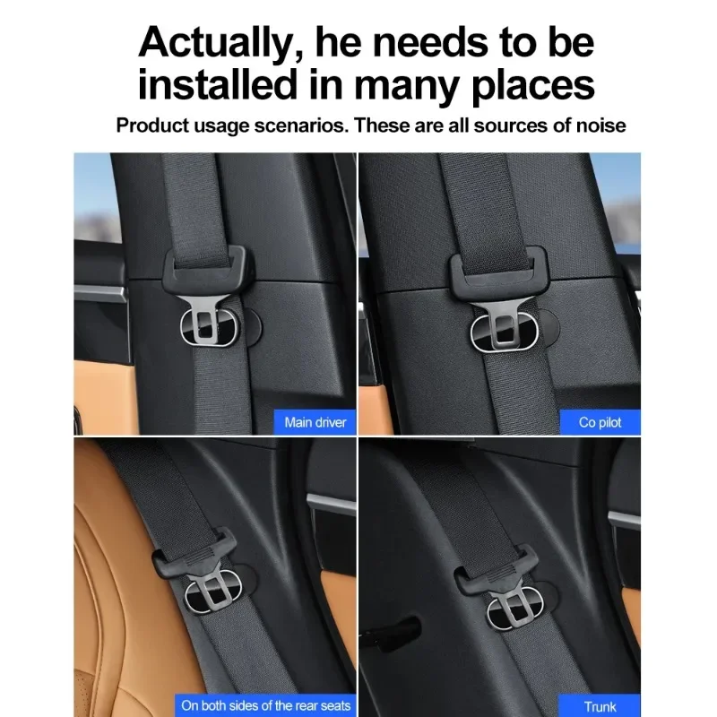 Car Seat Belt Holder Magnetic Adjustable Limiter Fastening Clip Car Safety Belt Anti-sound and Anti-friction Car Accessories
