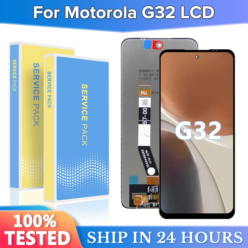 

Экран G32 для Motorola Moto G32 XT2235-2 XT2235-3 ЖК-дисплей, сенсорный экран, дигитайзер в сборе для moto G32, замена экрана