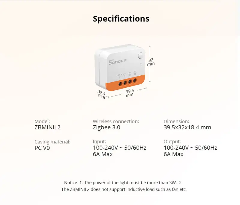 1-8 PCS SONOFF Switch Smart Zigbee ZBMINI L2 DIY Switch Module No Neutral Wire Required Switch Work With Alexa Google Alice Smar
