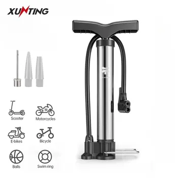 Bomba de piso para bicicleta Xunting MAX 130PSI Inflador poderoso e ergonômico para bicicletas de estrada e MTB - Compatível com válvula Schrader e Presta