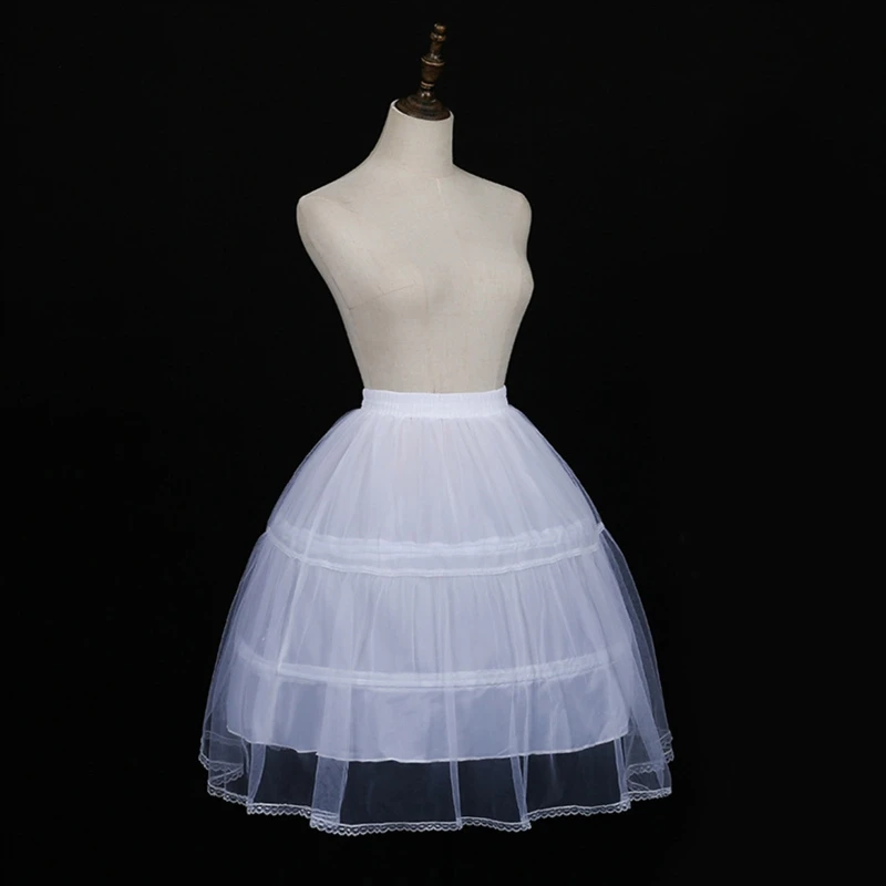 Petticoat crinoline curto metade desliza acessórios casamento 19.7 polegadas branco hoop saia do vintage underskirt para meninas femininas