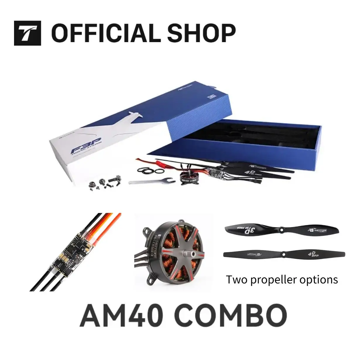 

T-MOTOR AM40 COMBO Brushless Motor for RC Drone F3P Indoor Flight DIY Part - High-Quality Drone Engine