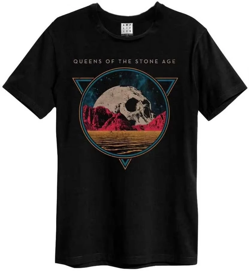 Amplified Unisex Adult Skull Planet Queens of The Stone Age T-Shirt