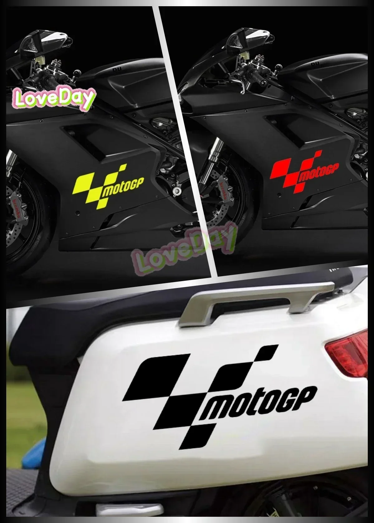 

Z/A/TF.2PCS Funny Racing Motorcycle Sticker MOTO GP Vinyl Waterproofing Motorcycle Helmet Decoration Decal Racing Accessorie