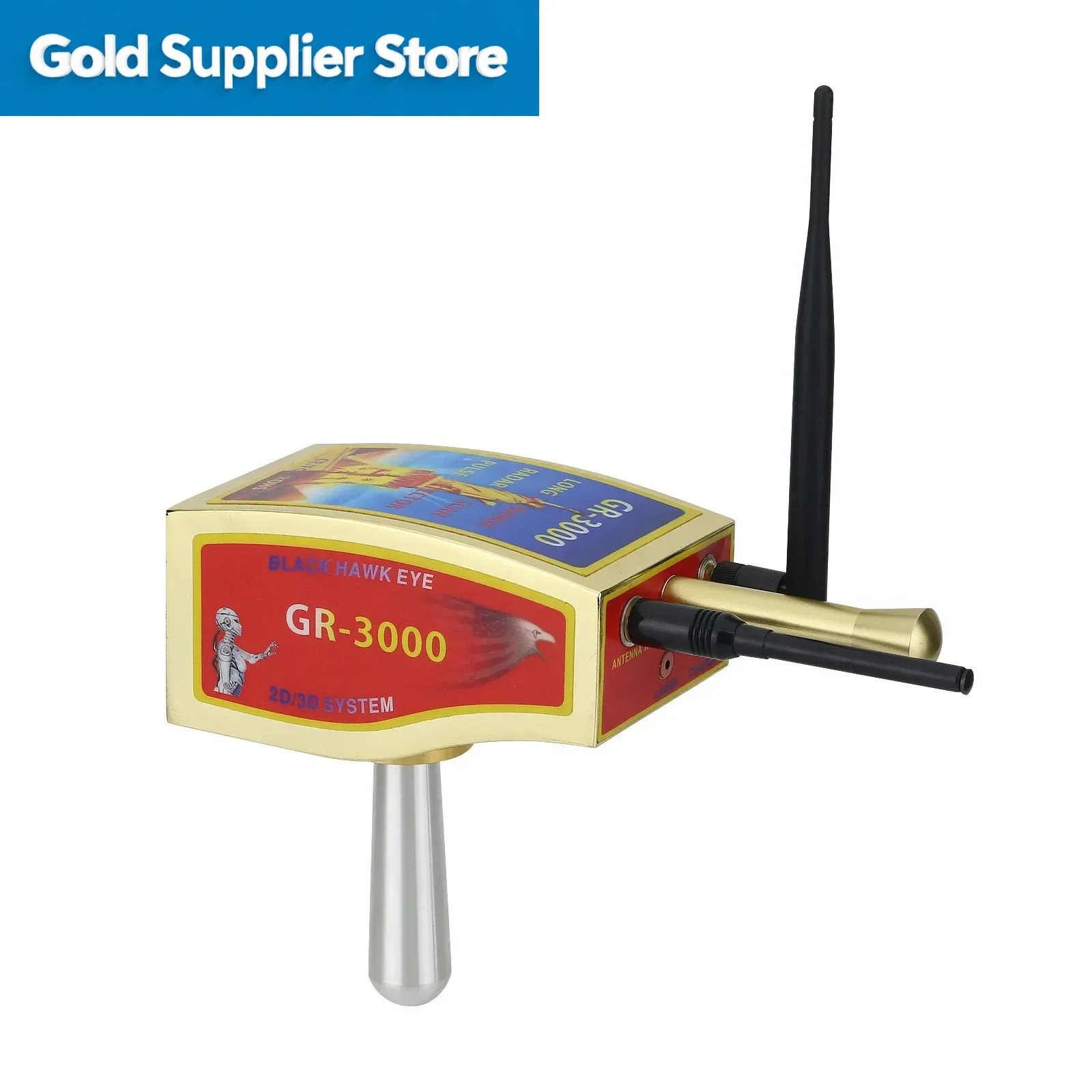 GR-3000 Black Gold Detector Metal Detector Machine 2D/3D System with Touch Screen and Carrying Case