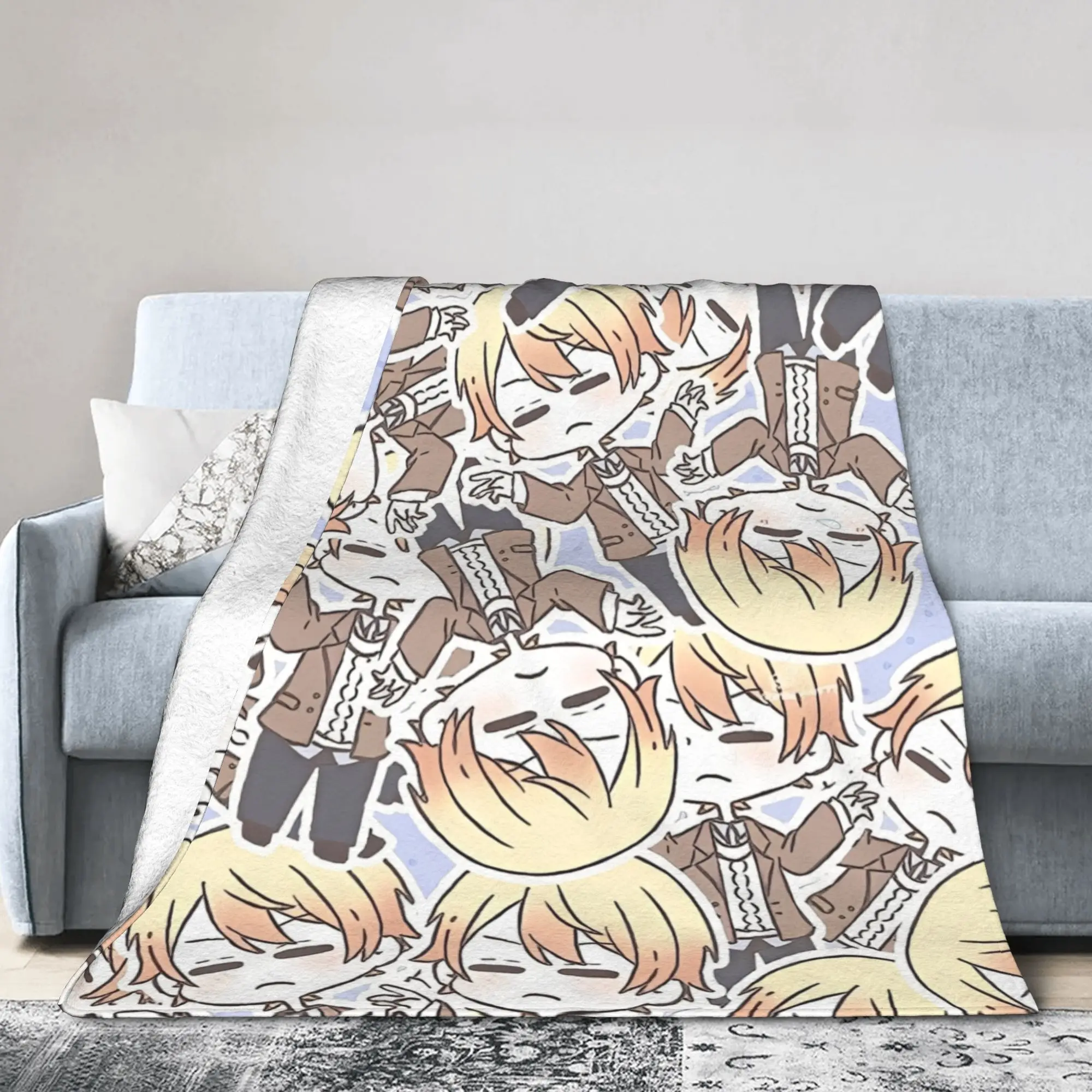 

sekai tsukasa tenma Stuff Одеяла Мягкие фланелевые пледы Relax Rug Piece