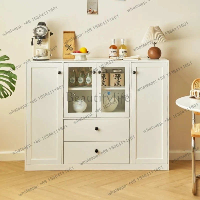 modern simple steel dining side storage locker, living room integrated against the wall tea storage cabinet