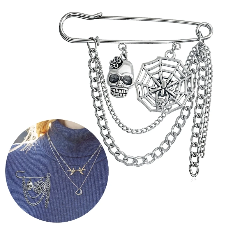 Fashionable Alloy Star Chain Brooches Jewelry Y2k Style Badge Pin Adornment Elegant Chain Pin for the Fashion Enthusias Y08E