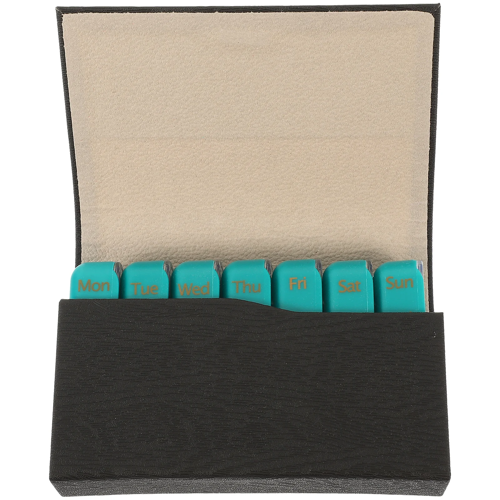 

1 Set Portable Pill Organizer Compact Medicine Case Weekly Travel Storage Durable Holder Separate Compartment Bags Included