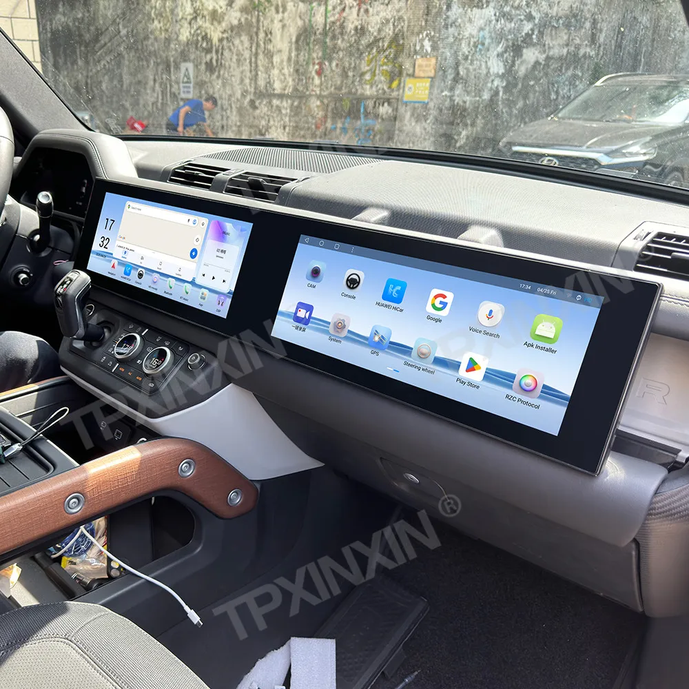 Dual 15 Inch Car Radio HD Screen CarPlay For Land Rover Defender 2018-2024 GPS Navigation Multimedia Player Android 13 Head Unit