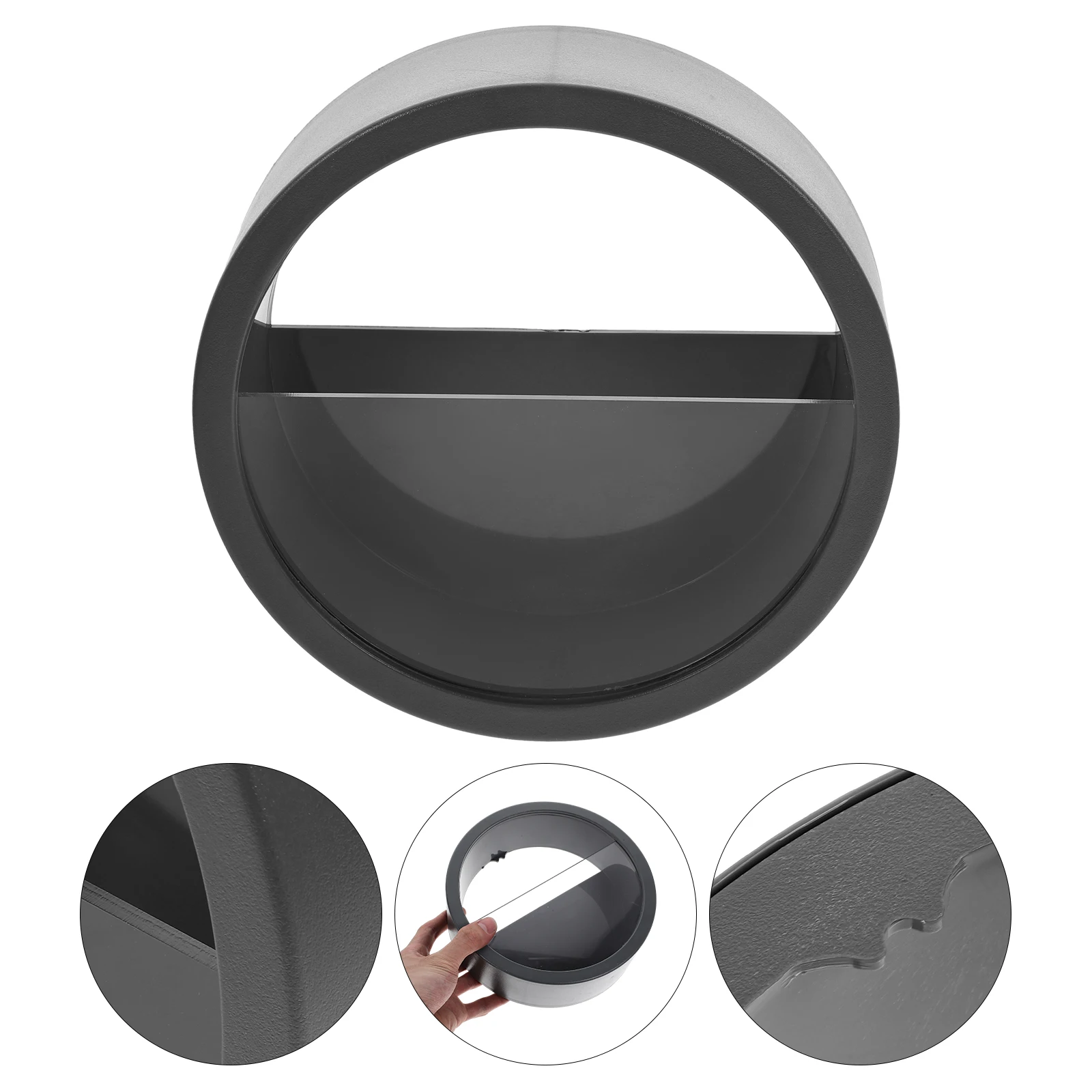 

Creative Wall Hanging Flower Pot Round Decorative Flower Holder Durable Smooth Material Transparent Glass Funny Design Office