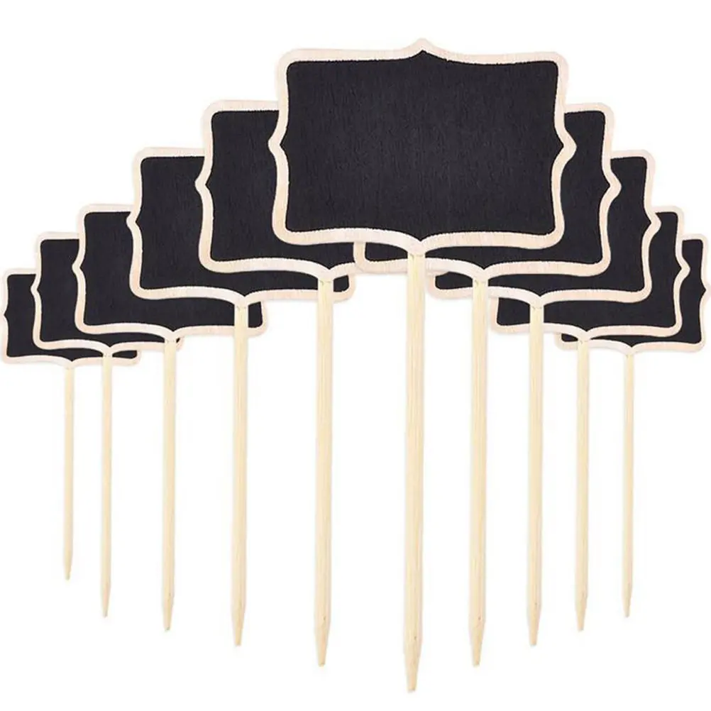 30Pcs Mini Wood Blackboard Plant Markers Garden Labels Flower Price Tags for Potted Plants Succulent Garden Label Stakes