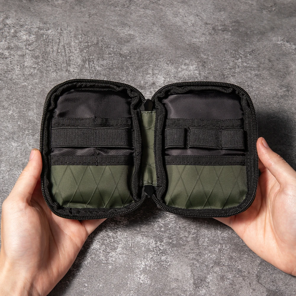 حقيبة محفظة صغيرة EDC منظم جيب EDC مع حزام، حقيبة تنظيم EDC لمفتاح النقود المعدني متعدد الأدوات