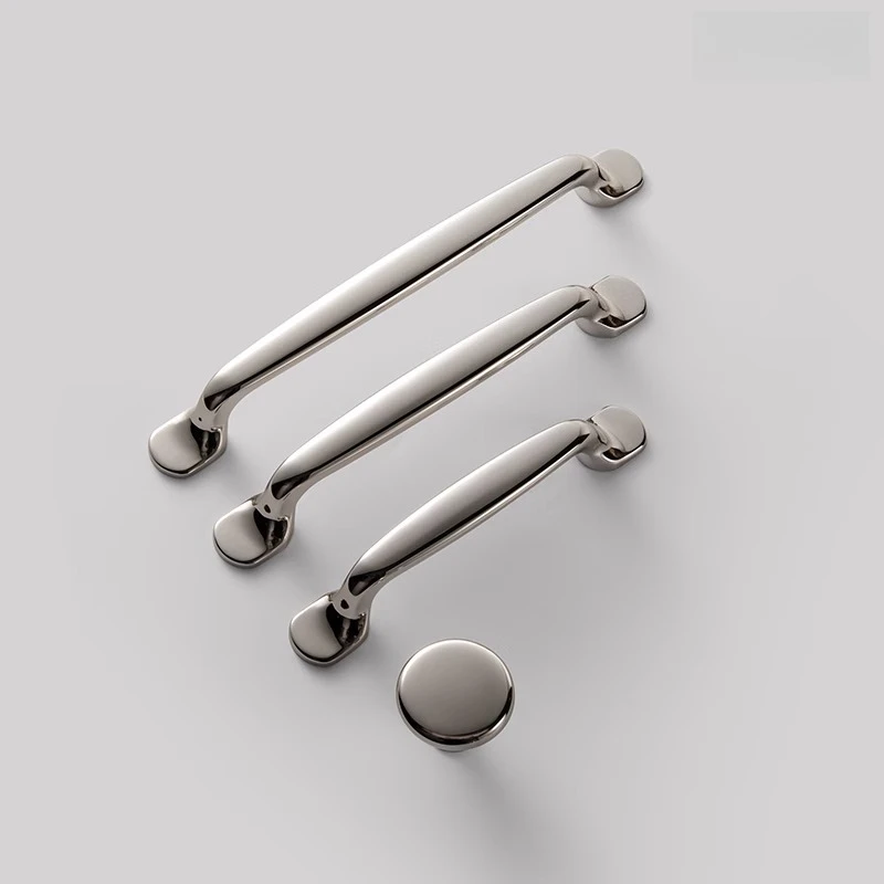 باب خزانة من التيتانيوم الفضي، مقبض صغير على الطراز العتيق، مقبض درج خزانة الملابس، مقبض طويل على الطراز اليدوي
