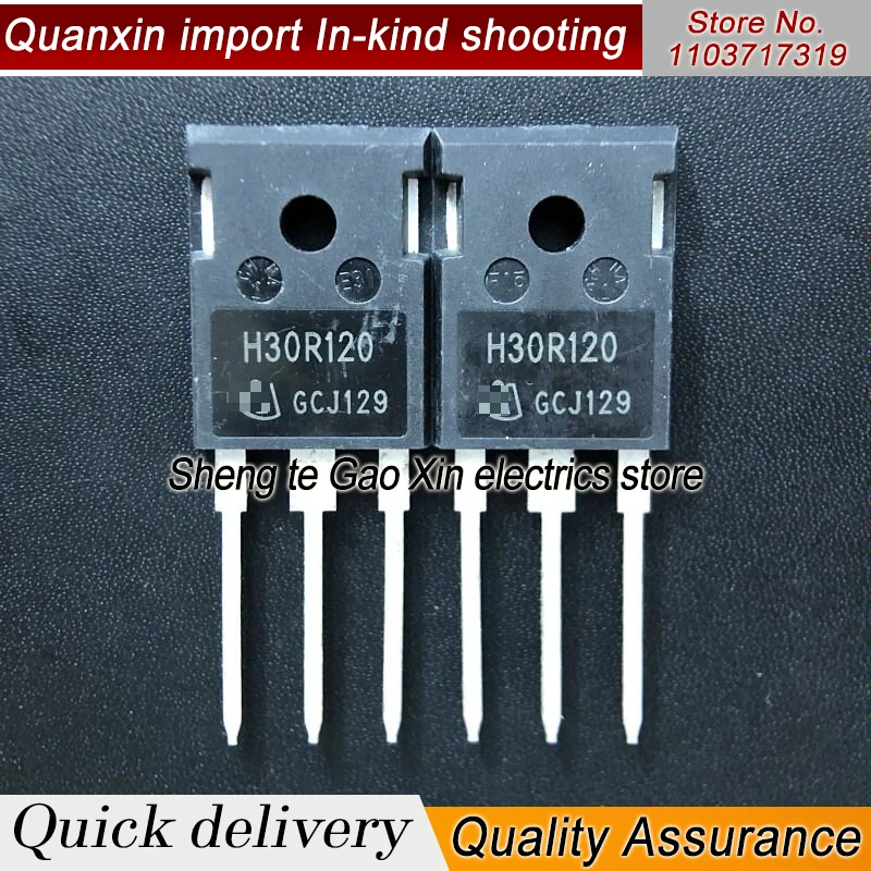 5PCS-10PCS H30R120 IHW30N120R1  TO-247 1200V 30A Imported Original Best Quality In Stock Fast Shipping