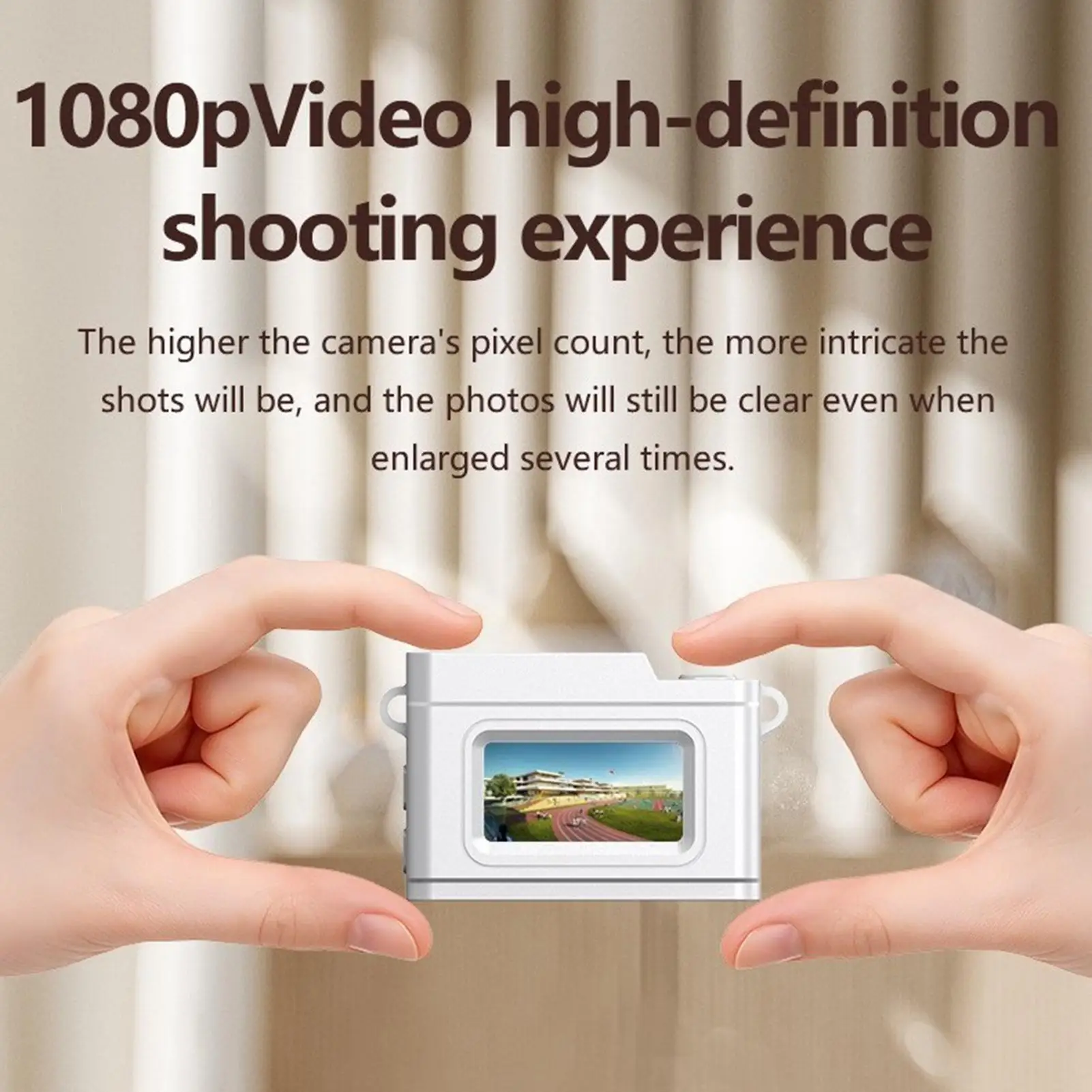 كاميرا رقمية للأطفال 1080P مسجل فيديو كاميرا صغيرة محمولة مع 3 مرشحات هدية عيد الميلاد للأطفال المبتدئين #5