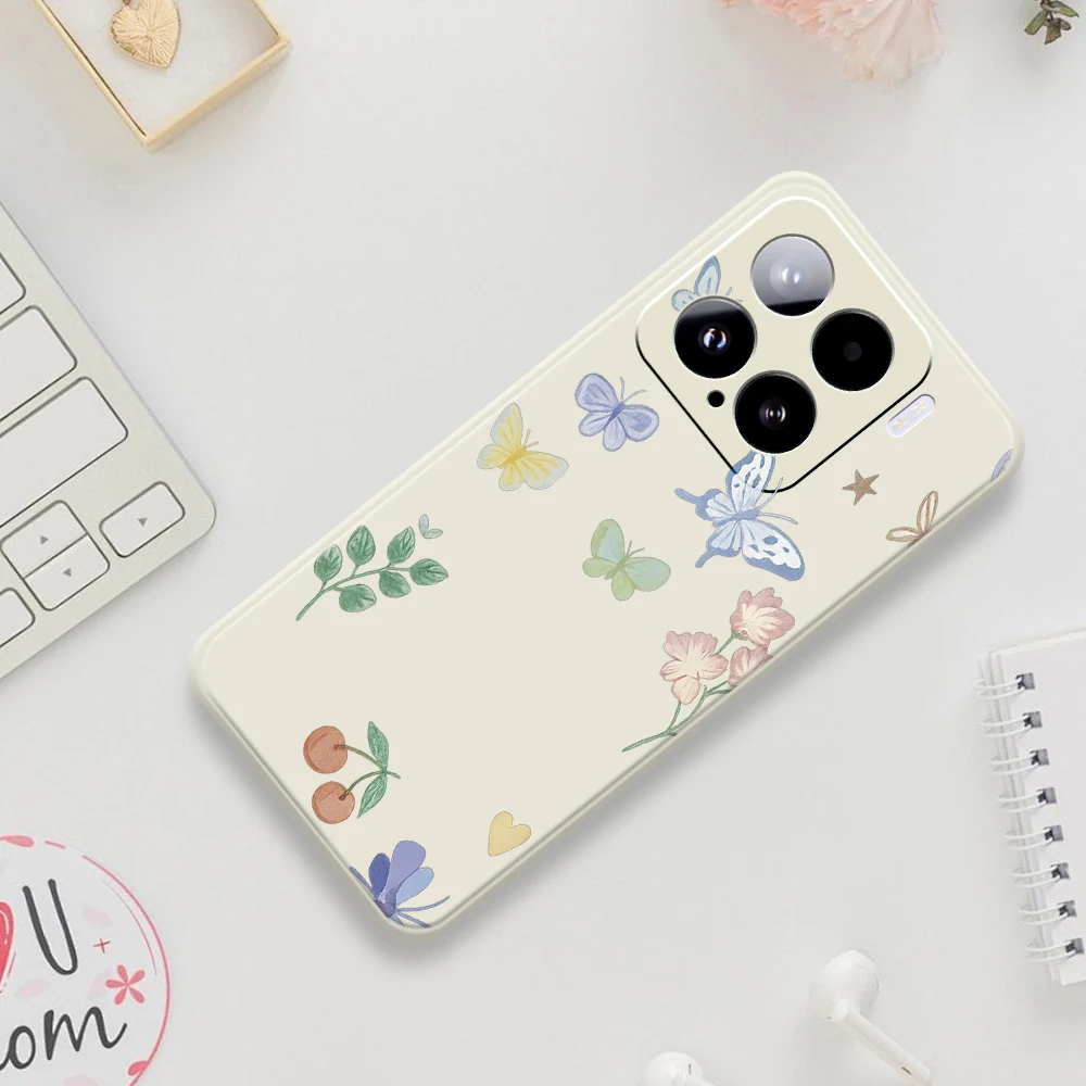 Custodia per telefono fiore farfalla fresca per Xiaomi Mi 15 Ultra Mi 14T 13T 11T Pro Cover per Xiaomi Mi 13T Pro Mi 11T Pro Custodia in silicone
