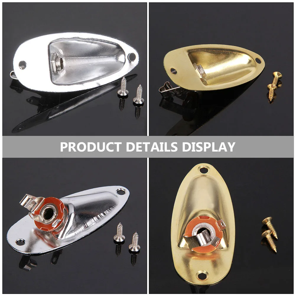

3 Sets Vibration Pickup Jack Electric Guitar Input Fittings Electronic Socket Wiring Output Zinc Alloy Plate Guitars