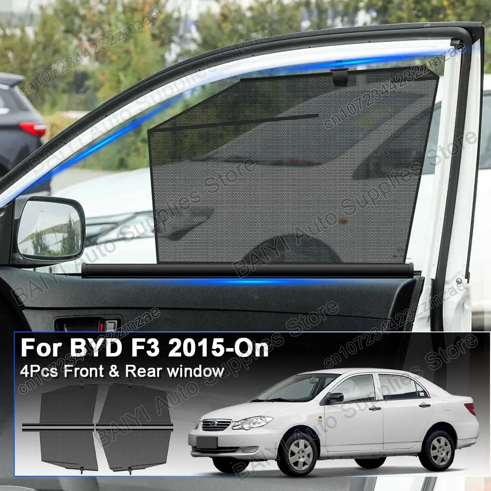 

Индивидуальные солнцезащитные шторки для BYD F3: для передних и задних боковых окон, защита от жары и УФ-излучения, автоаксессуары