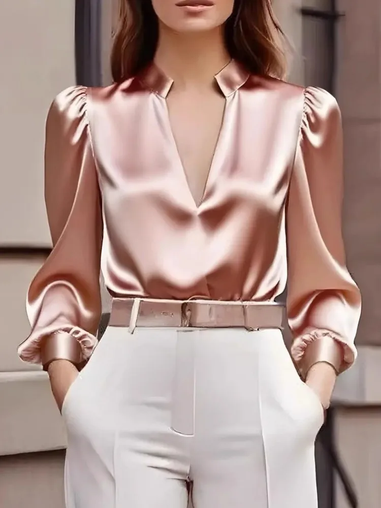 

Women Blouses 2026 Spring Autumn Long Sleeve Blouse Woman Blouse Shirt Office Elegant Work Shirt Top Blusas Mujer De Moda