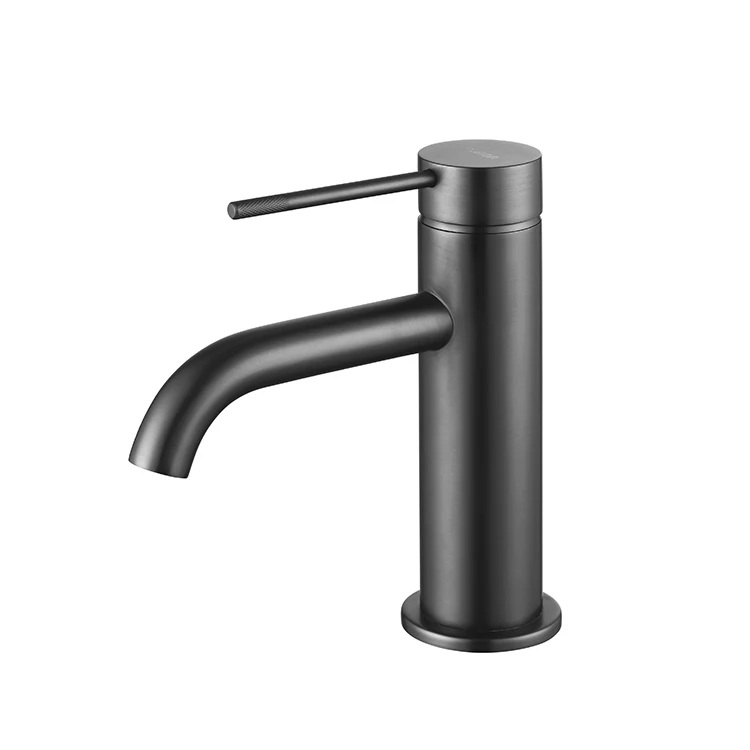 New Design Ceramic Cartridge Brushed Gold Brass Bathroom Basin Mixer Faucets