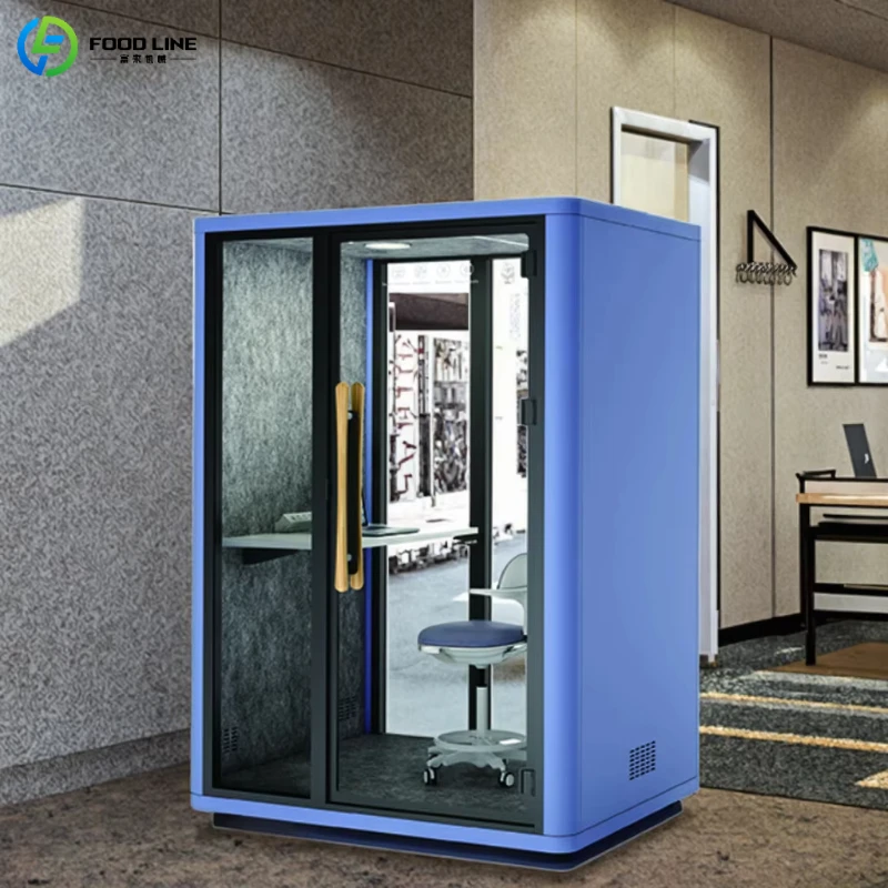 Customized Easy Moving Soundproof Chamber Portable Acoustic Cabin Office Pod with Wheels for Multi Location Use