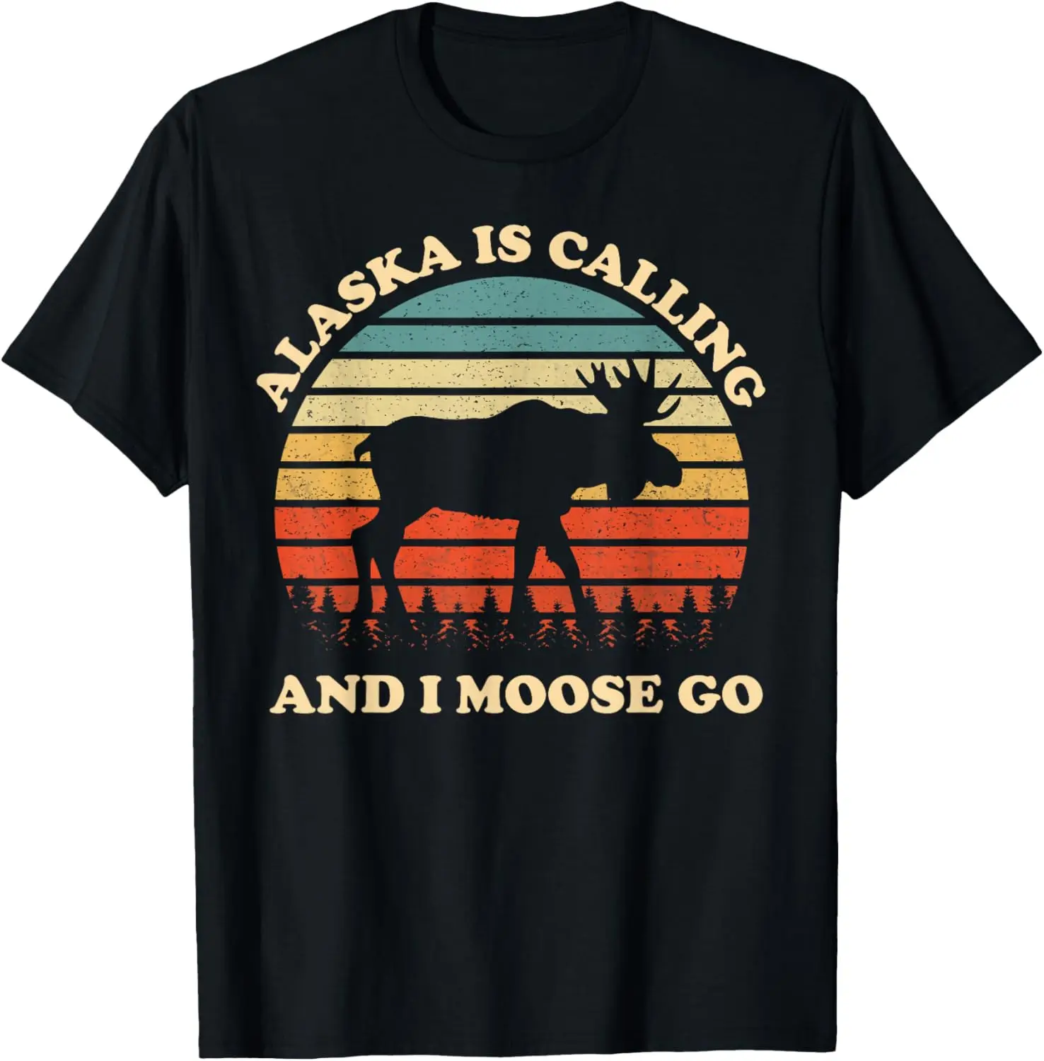 

Забавная футболка для туристических путешествий Alaska Moose