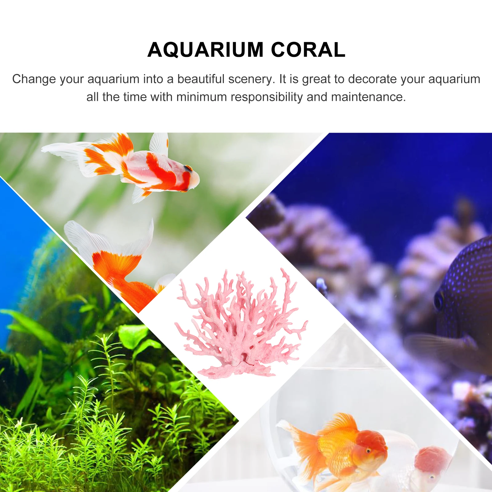 

Simulated Coral Fish Tank Decor Soft Plastic Resin Underwater Plant Realistic Natural Aquarium nament Safe for Fish