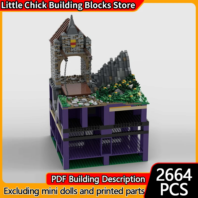 

Средневековый замок, модель MOC, строительные кирпичи, внешние ворота замка, модульная технология, детские праздничные подарки, сборные игрушки, костюм