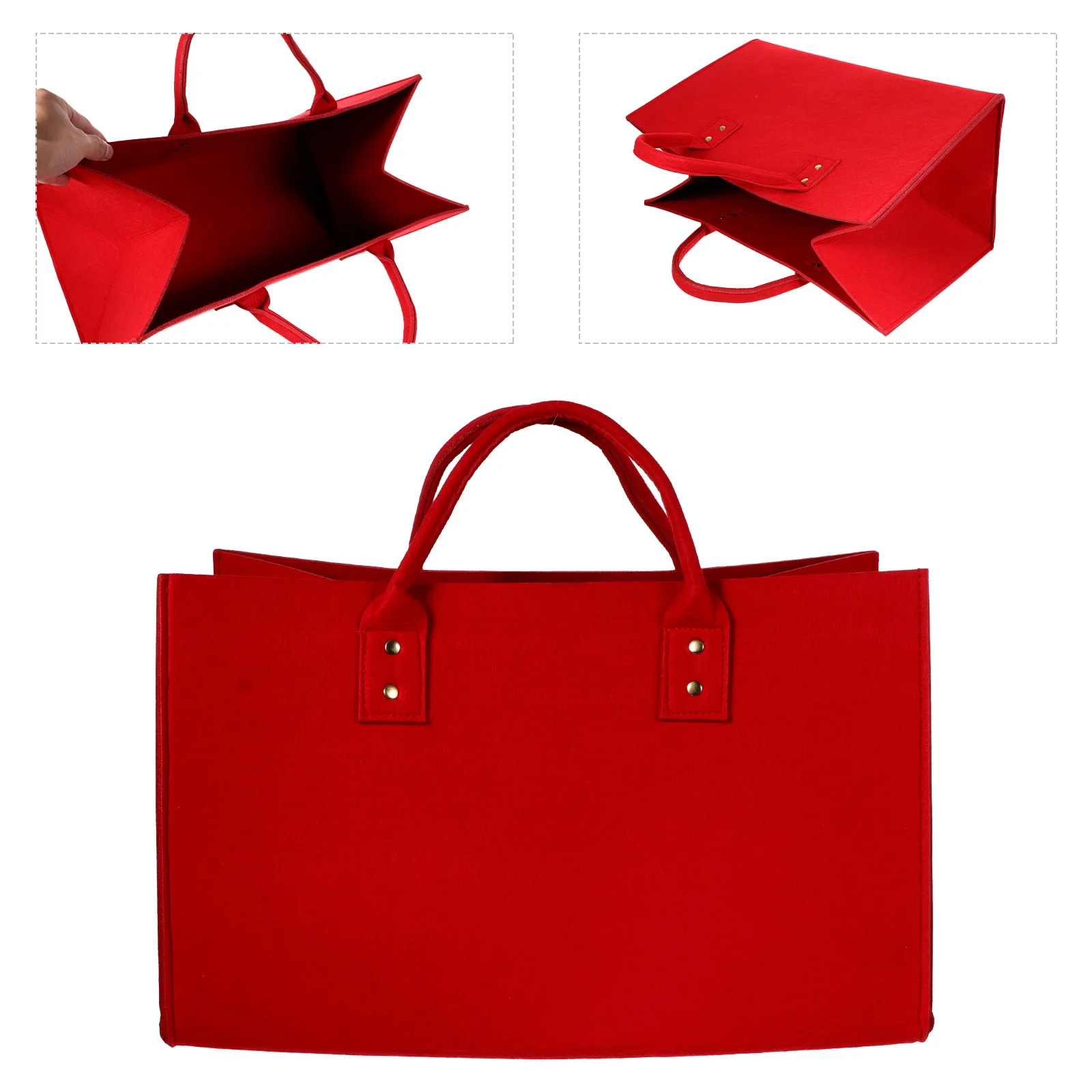 

1Pcs Felt Storage Bag Foldable Firewood Basket Lightweight Outdoor Camping Log Holder Multipurpose Felt Firewood Bag