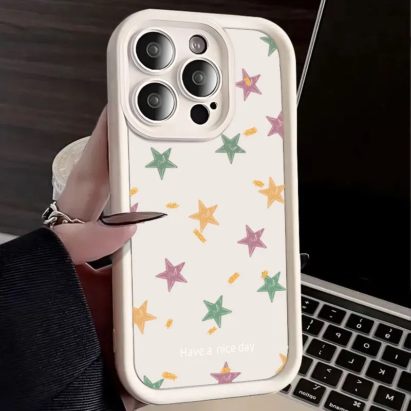 Für Motorola Moto Edge 60 Pro 60S/Edge 60 Fusion Fall Trendy Sterne Liebe Herz Weiche Silikon Telefon Fall anti Drop Schützen Abdeckung