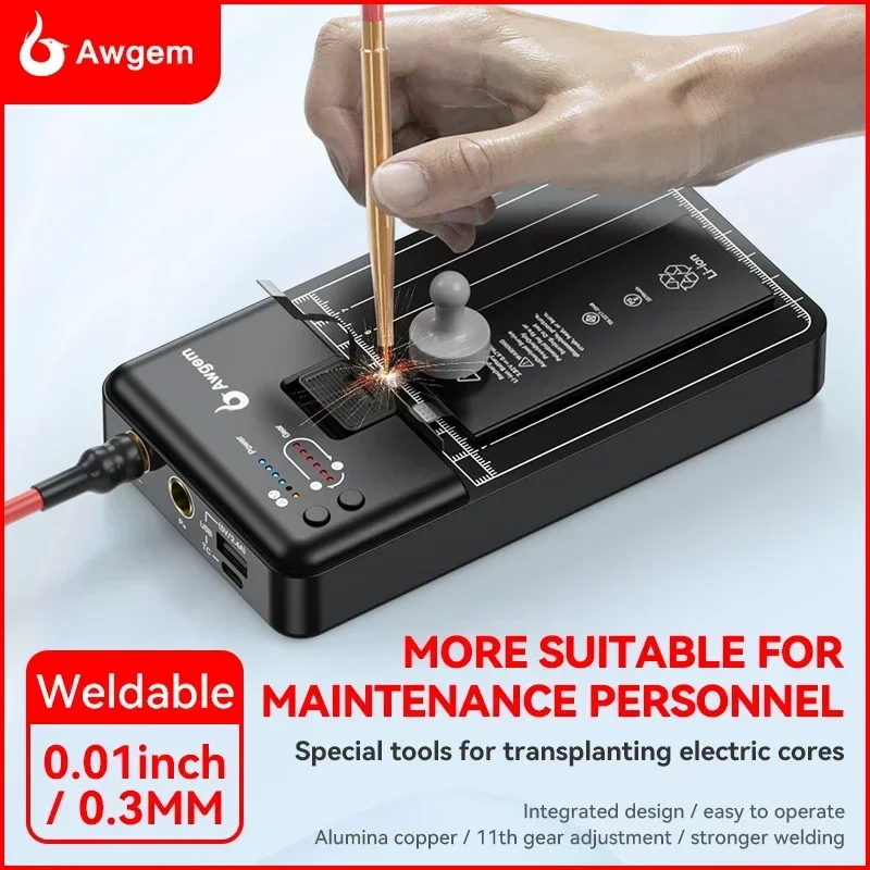 

New 0.3MM Weldable Mini Portable Cell Transplant Handheld Small Battery Spot Welder for Phone Repair 18650 DIY