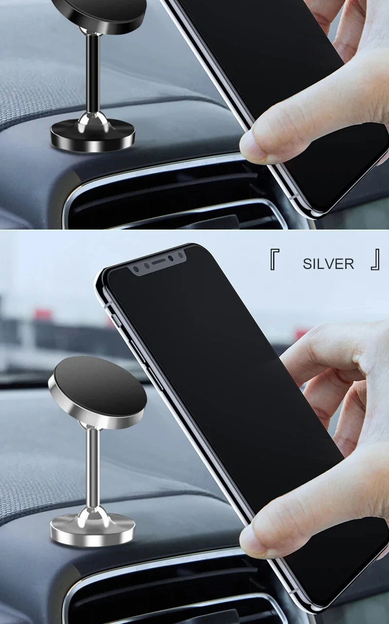 YANGGLOB ° Rotation Dual Axis Legierung magnetische Autohalterung Doppelkugel magnetischer Telefonhalter für jedes Modell Telefon – Detail 15