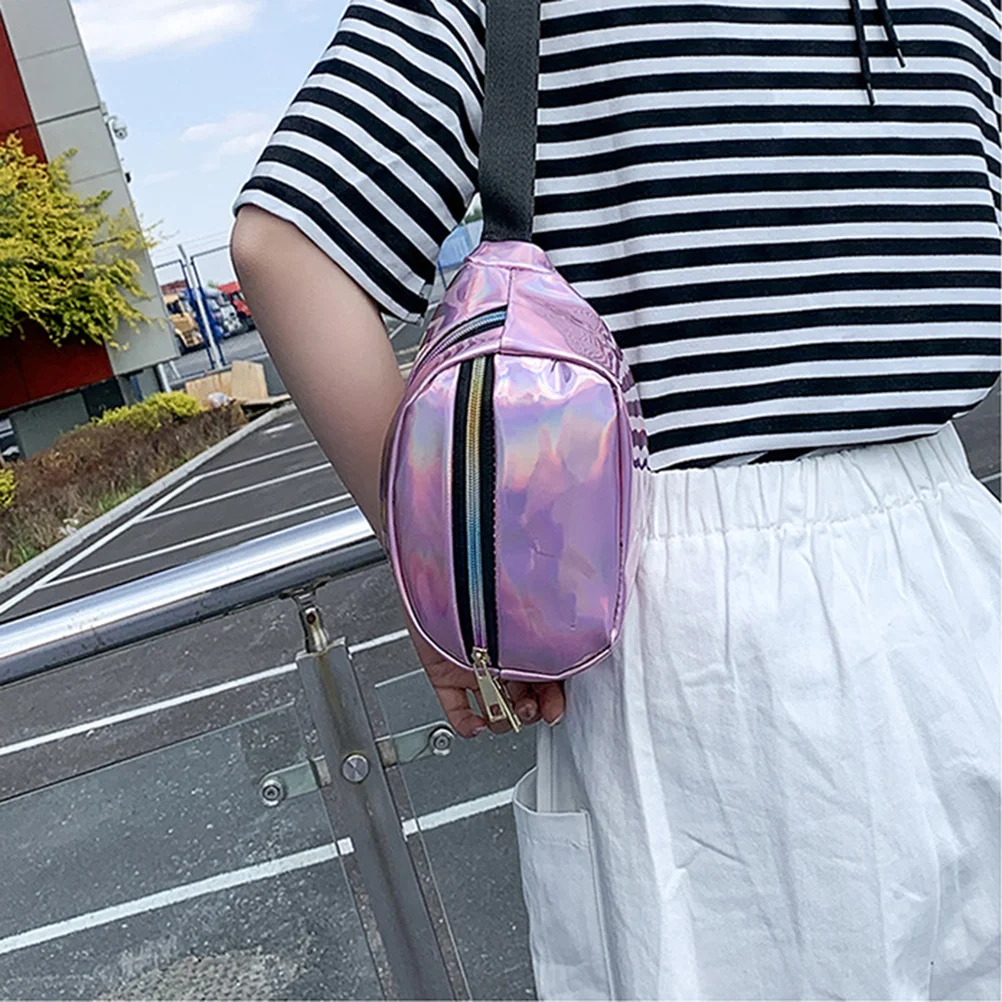 1 pçs moda pacote de cintura à prova dwaterproof água alça ajustável saco da cintura perfeito para viagens correndo caminhadas natação elegante pacote peito rosa