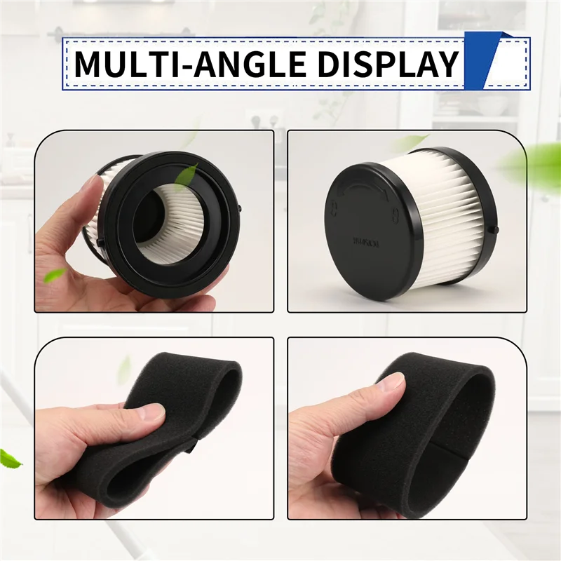 A25F-2 шт. DCV5011H HEPA-фильтр для беспроводного ручного пылесоса DCV501HB, с 4 пенопластовыми фильтрами и 1 щеткой