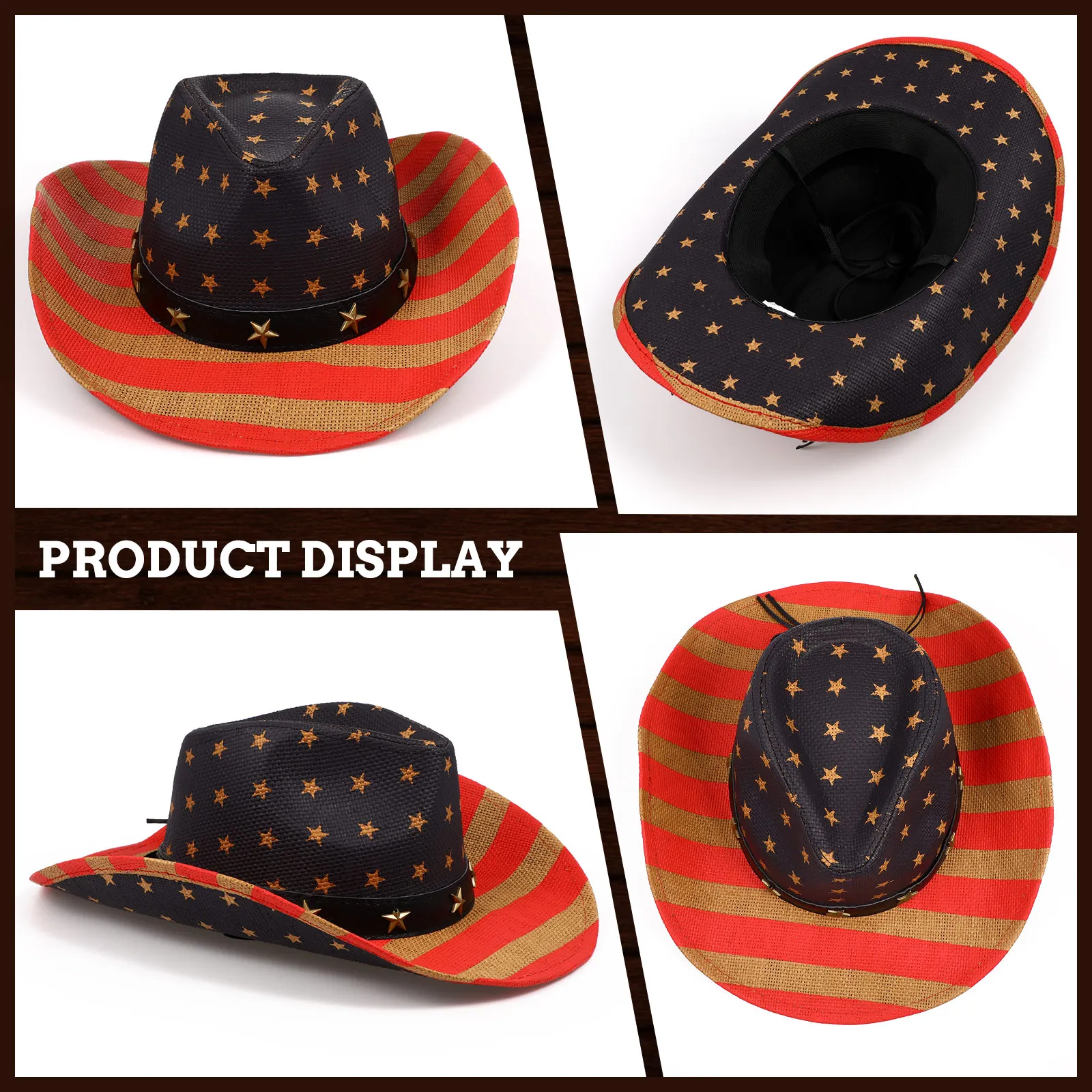 

1PC Vintage Straw Hat Retro Sun Hat for Party Dance Cosplay Unisex Lightweight Breathable Comfortable Decorative American