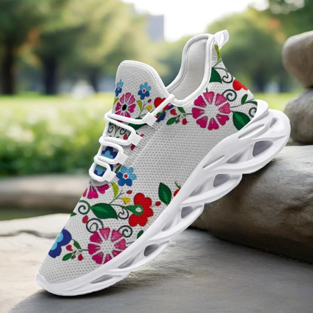 

Customizeb Women's floral print casual sneakers, lightweight breathable running shoes, cloth shoes