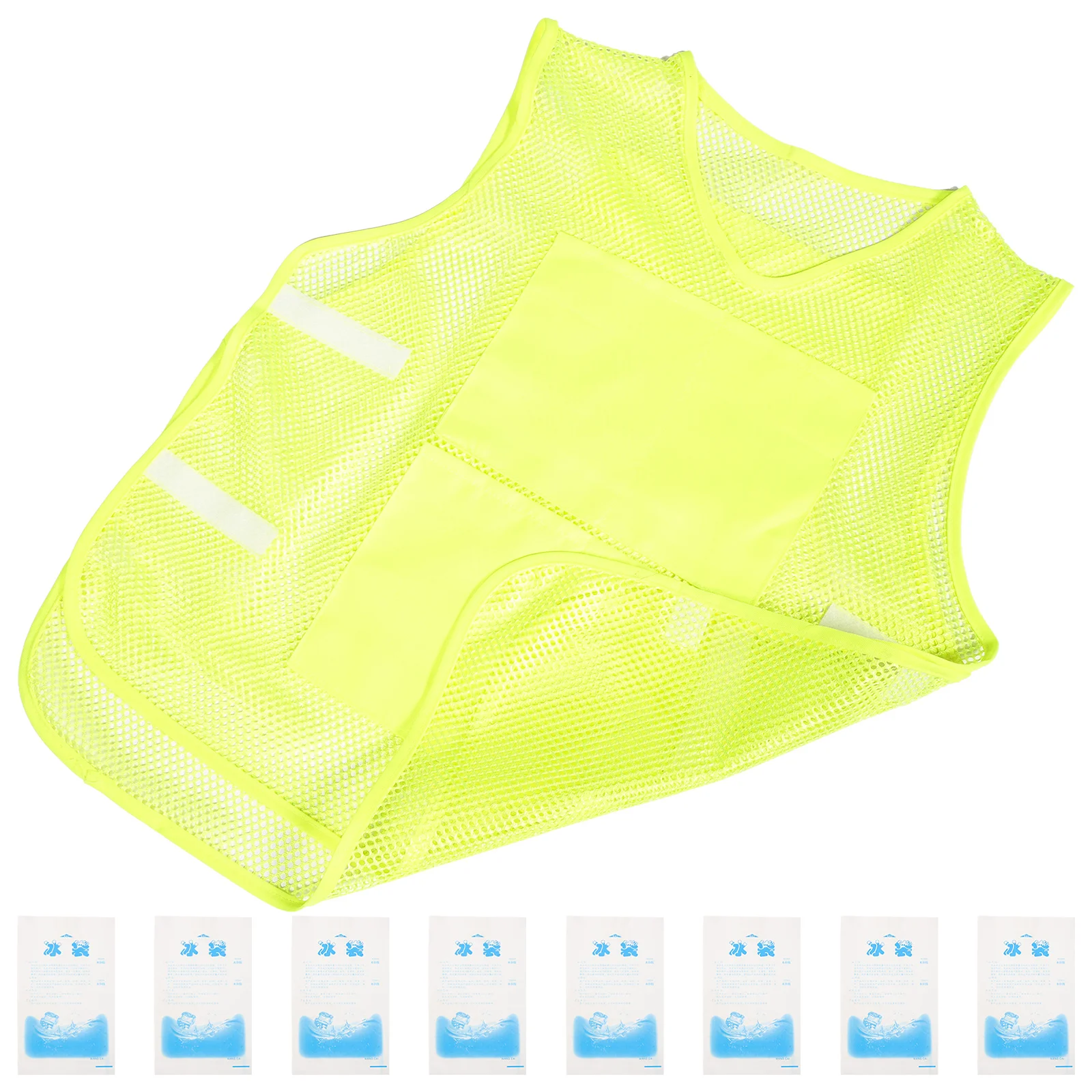 

1Set Cooling Vest Plus Size Reusable Ice Pack Cooler Vest Summer Waistcoat Outdoor Office Work Freezer Suits for Work for Men