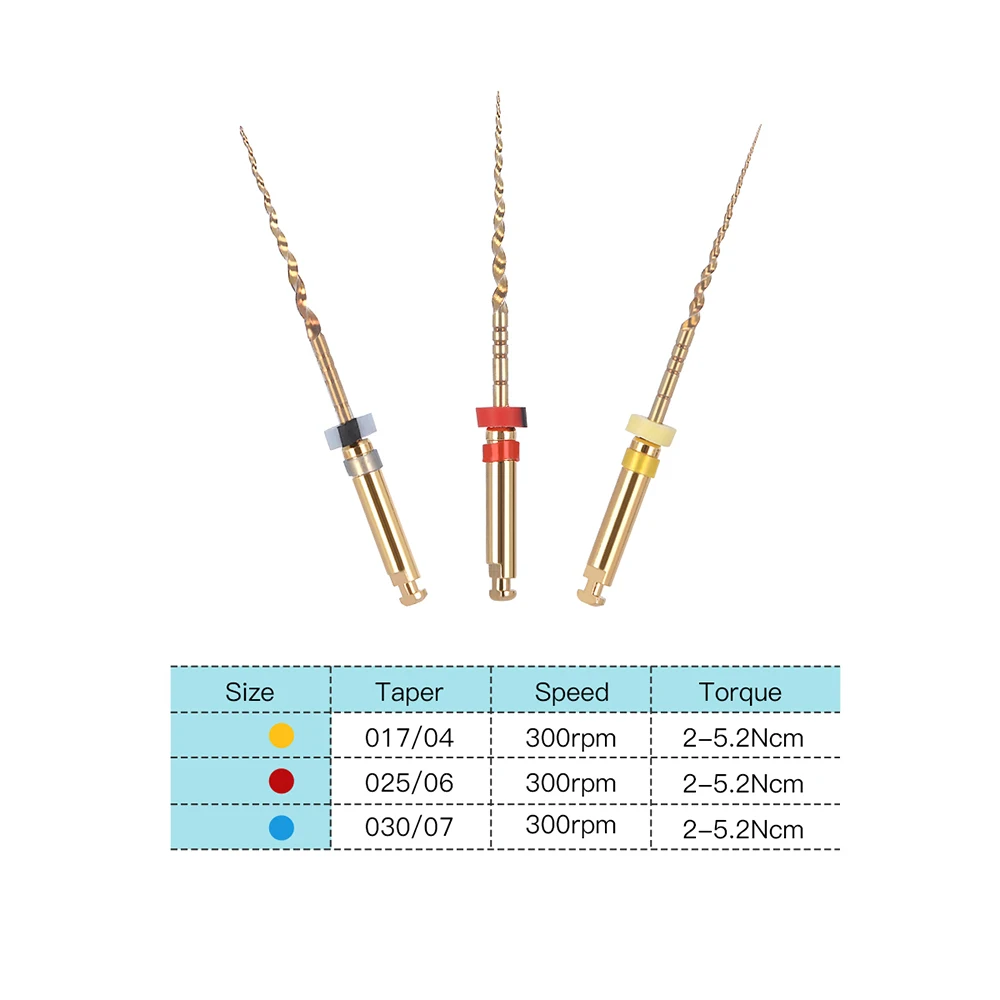 AZDENT-limas de Canal radicular endodóntico, accesorio Dental de 25mm, para dar forma y limpiar el sistema de Canal radicular