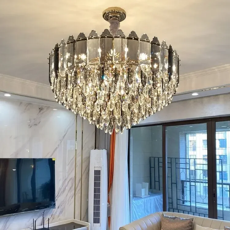 

Luxury Crystal Chandelier Atmosphere Living Room Light Post Modern Bedroom Kitchen Light Dining Room Pendant lightsart luxury