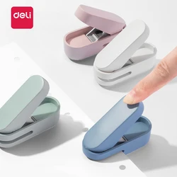 Deli Mini Hand Held Metal Single Hole Punch Stationery Round Hole Diameter 6mm for Loose-leaf A4 Paper Single Hole Punch Tool