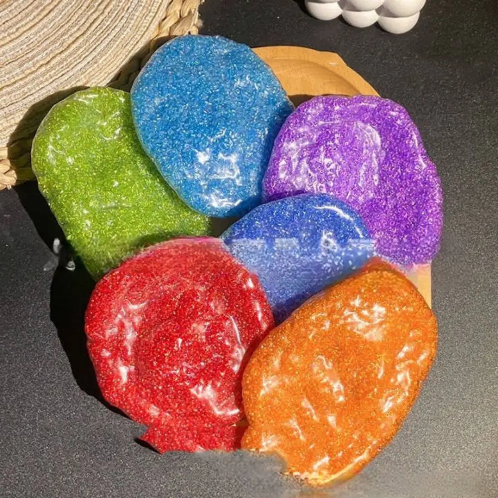 

Creative Colorful Hand Made Ball Pinch Toy Transparent Elastic TPR Crystal Ball Funny Cartoon Squeeze Bag Table Ornaments